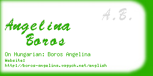 angelina boros business card